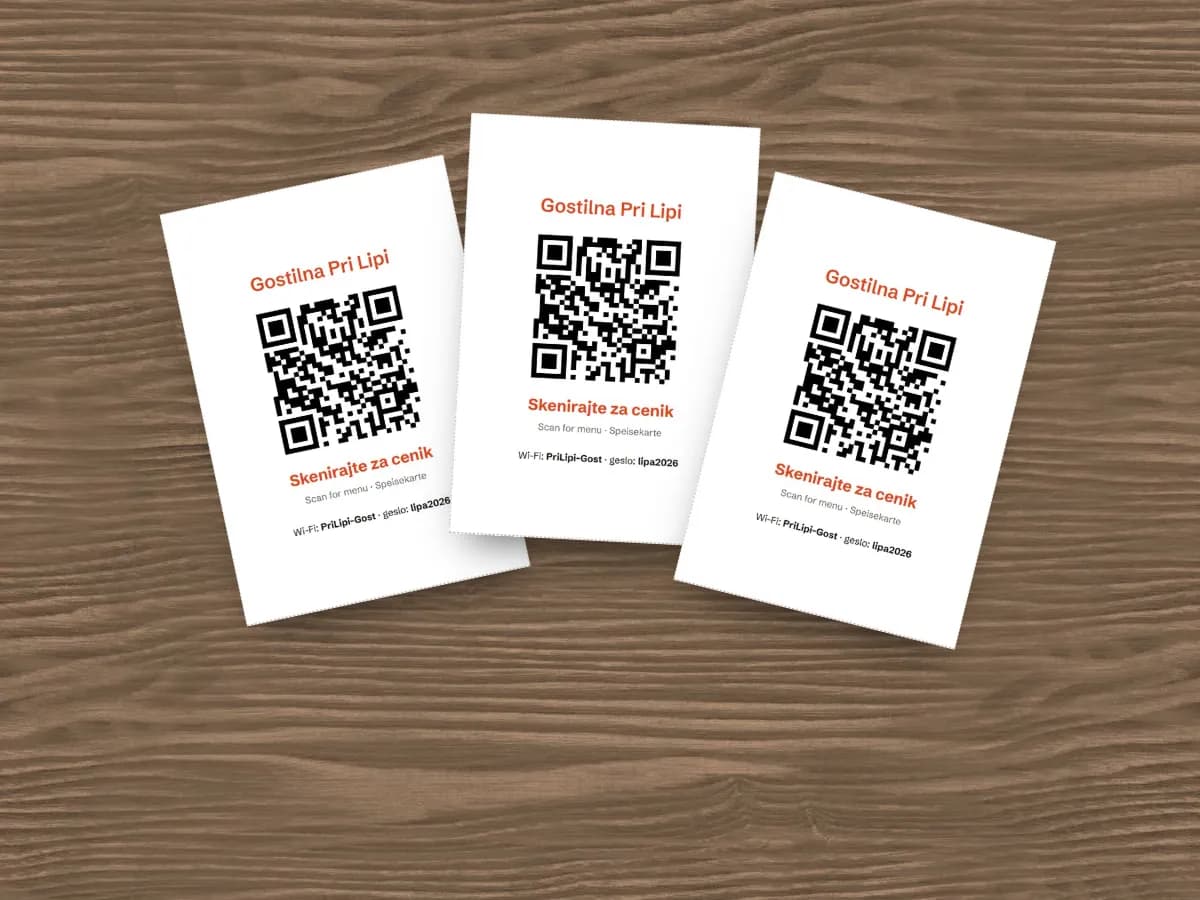 Table QR cards A6
