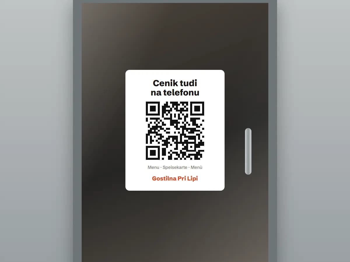 QR poster for the door or window
