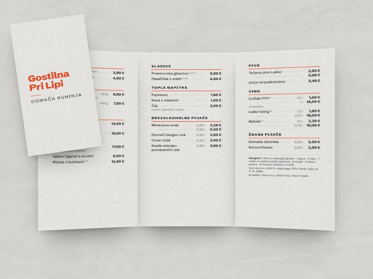 Trifold leaflet